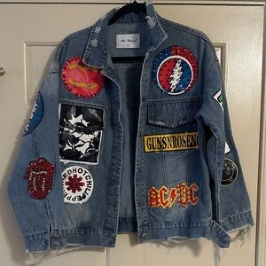 Denim Patchwork Jean Jacket - Blue